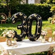 Milestone Birthday Party Needs Decoration Number Balloon For Bday Aldult 30th 40th 50th Backdrop