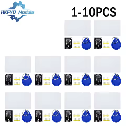 1-10PCS RC522 Mini RFID Module - 13.56MHz, Read and Write IC Card Sensor, Compact Size