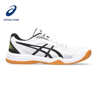 ASICS Men UPCOURT 5 Indoor Court Shoes in White/Safety Yellow