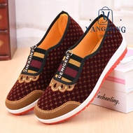 YANGYANG Cloth Shoes, Round Mouth Old Beijing Old Beijing Cloth Shoes,  Breathable Casual Flat Casua