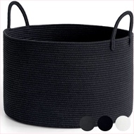 Handmade Cotton Rope Dirty Clothes Basket Knitted Dirty Clothes Basket Clothes Storage Basket Househ