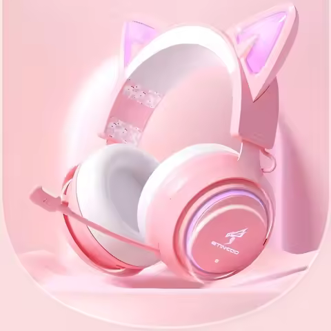 Somic GS510 Headphone Tri Mode Wireless Long Battery Life Noise Reduction Cat Ears RGB Gaming Access