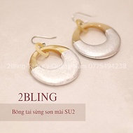 Bông tai sừng kết hợp sơn mài 2BLING thời trang SU12