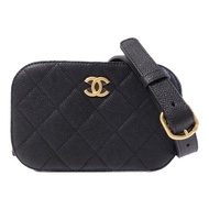 CHANEL 牛皮皮革Waist Bag金扣腰包
