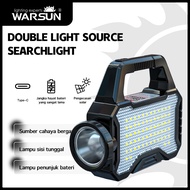 Warsun WT100 Outdoor Rechargeable LED Portable Searchlight Solar Emergency Light Flashlight