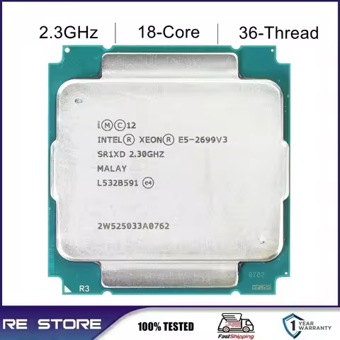 Intel Xeon E5 2699 V3 2.3Ghz 18-Core LGA 2011-3 cpu processor SR1XD