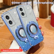 For Moto G96 Case Fashionable Frosted Silicone Soft Dustproof Bracket Adsorb For Motorola Moto G96 B