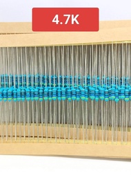 100pcs 1K 10K  100k 4.7k โอห์ม  ตัวต้านทาน 1/4w 1% ค่า ชนิด metal film resistor