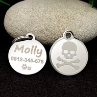 【Fulgor Jewel】寵物吊牌名牌客製狗牌 免費刻字 骷髏Crossbones