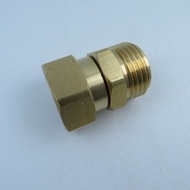 Garden Hose Rotating Adapter Solid Brass Hose Connector Adapter, 3/4 GHT JE30