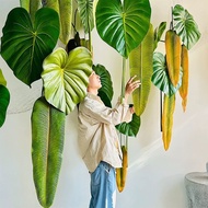 Big leaf artificial leaf decoration fake leaves hanging leaves artificial plant landscape plant for 