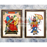 Painting of Mr. Chanh Soi Dai Qianlong wall hanging 36x48cm, glossy fabric + genuine composite frame