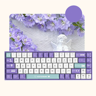 AJAZZ AK680 Gaming Mechanical Keyboard ABS Keycap 68 Keys Wired Keyboard Hot Swap for Pc Laptop Purp
