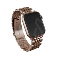 BURGA METAL BRACELET APPLE WATCH BAND สาย APPLE WATCH 9 / 8 / 7 / 6 / 5 / 4 / 3 / 2 / 1 / SE 1 / SE 2 ขนาด 38 / 40 / 41MM - ROSE GOLD