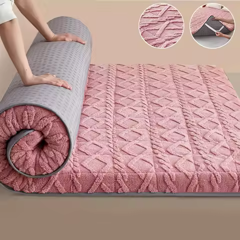 Lamb wool winter household thick warm mattress soft mattress autumn and winter bed mattress dormitor