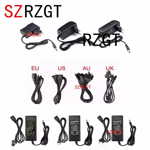 EU/US/AU/UK AC 85-245V To DC 5V/12V24V/ 1A 2A 3A 5A 6A 8A 10A Power Supply Adapter Driver Switch For