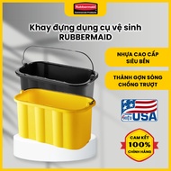 Rubbermaid plastic tray for cleaning tools in two colors, black & typical yellow, 9.5L - FG9T8200