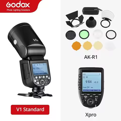 Godox V1 Flash V1S V1C V1N V1F V1O TTL 1/8000s HSS lithium battery Speedlite Flash for Sony Canon Ni