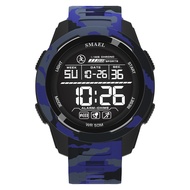 SMAEL Watch 8105 Camo Strap Men Sports Multifunctional Watches Waterproof Shock Digital Display LED 