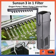 SunSun 3 in 1 Low Water Fish Aquarium Tank Filter Rain bar Adjustable Flow HJ111B/311B/411B/611B