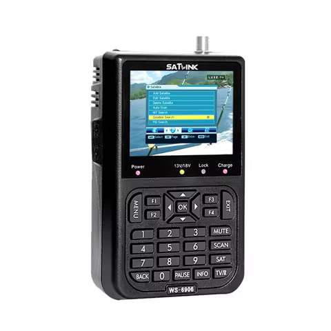 SATLINK WS6906 Satellite TV Finder 3.5inch Portable LCD High Clarity Display Data Digital Satellite 
