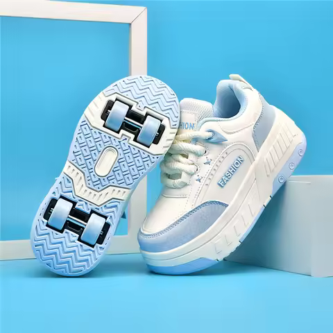 2026 New style four-wheel running shoes wheel shoes children's roller skating shoes Outdoor roller s