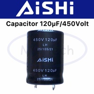 120uF 450V คาปาซิเตอร์ Capacitor 120uf450v 450v120uf ตัวเก็บประจุ ตัวซี ตัวC ขนาด 22x30มม Capacitor