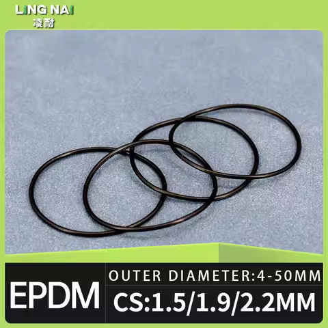 EPDM O-ring CS1.5/1.9/2.2mm OD5-50mm Waterproof and Wear-resistant Black O-ring sealing washer whole
