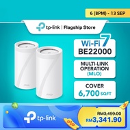TP-Link Deco BE85 BE22000 Whole Home Mesh Router WiFi 7 System (1 / 2 / 3 Pack)