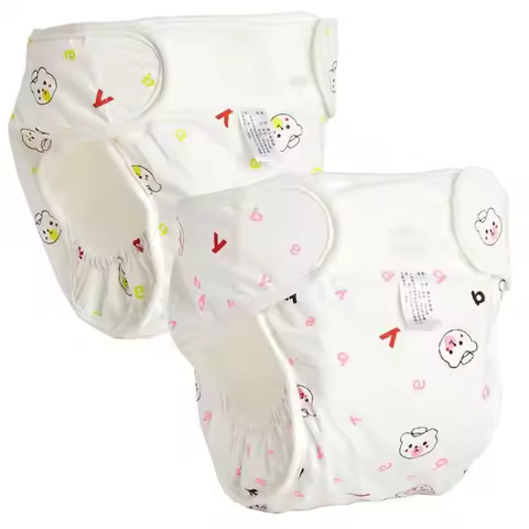 Convenient 0-12Months Baby Washable Diaper 3-15kg Leakproof Reusable Nappy S M L Adjustable Diaper P