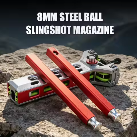 8mm Steel Ball Magazine, Square Aluminum Alloy Magazine, Spare Magazine For Repeating Slingshot, Out