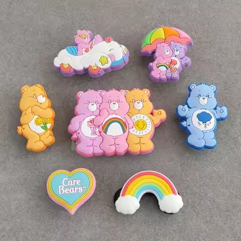 Care Bears Shoe Charms Set, Cute Cartoon Bear Decoration, Jewelry Accessories for Clogs & Shoes