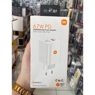 XIA0MI Gan Power Adapter 67W PD Dual port Usb and Type C