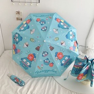 Genuine Sanrio Automatic Umbrella Rain or Rain Dual-use Sunscreen Vinyl Sunshade Three Fold Eight Fo