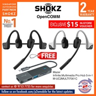 Shokz OpenComm (formerly Aftershokz) Wireless Bone Conduction Headphones, FREE Mazer M-UC2MULTI7001C worth $59.9