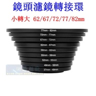 [Kaohsiung Sihai] Filter Adapter Ring Lens Diameter Small To Large 62/67/72/77/82mm Straight
