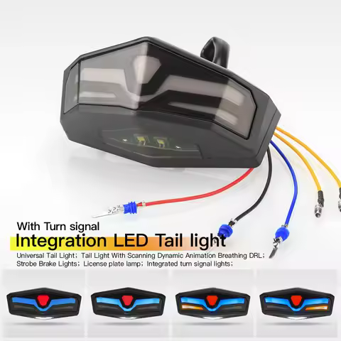 Motorcycle LED light modification accessories Integrated LED tail light License plate light ,For YAM