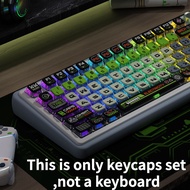 PBT Keycap Pudding Incoming Atmosphere Original Theme Four Sided Transparent GreenASA Keycaps Custom