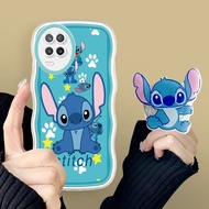 PMP เคสใส่โทรศัพท์สำหรับ Realme 8 5G Realme 9 Realme 9 Pro + 5G Realme 9i Realme Narzo 50 Pro 5G 【 Holder】Fashion INS ปลอกอ่อนหยักเคสโทรศัพท์ Stitch กันกระแทกเคสโทรศัพท์มือถือเคสใส่โทรศัพท์คลุมทั้งหมดกล้อง