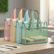 Clear PVC A4 Tote for Students: Big Capacity, Keeps Papers & Tests Organized