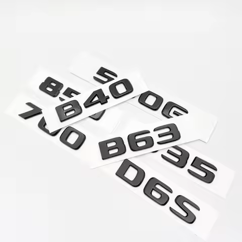 Glossy Black Letters 550G 4X4 850 550 D35 B40 D6S B63 Emblem for Mercedes Benz Brabus G Car Fender T