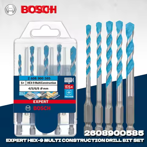 BOSCH 2608900585 5 Pcs EXPERT HEX-9 Multi Construction Drill Bit Set For Impact Drill Drivers Bosch 