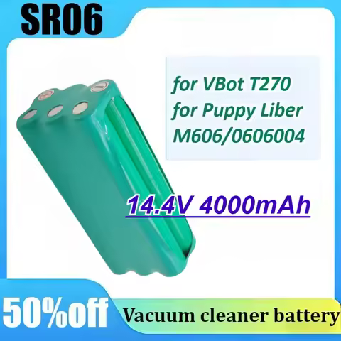 SR06 14.4V 4000mAh Robot Vacuum Battery for VBot T270 for Puppy Liber M606/0606004 Vacuum Cleaner Ba