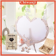 [Chiwanji] Wedding Guest Book, Dropbox with Sign, Heart Frame for Outdoor Anniversaries
