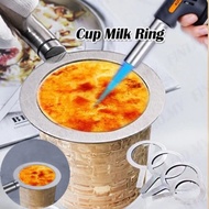 Baking Ring Stainless Steel Baking Protector Ring for Bubble Tea Milk Tea Creme Brulee Baking Ring