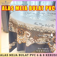 [HOT SALES] ALAS MEJA BULAT PVC UNTUK 6 DAN 8 KERUSI / TABLE CLOTH PVC FOR ROUND TABLE 180CM X 180CM