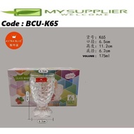 BCU-K65 GLASS WARE K65 FISHTAIL GLASS CUP 175ML