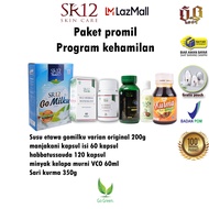 SR12 Paket promil program kehamilan herbal susu sari kurma manjakani habbatussauda vco