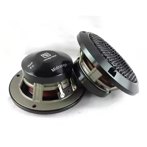 2PCS Car Audio Center 3.5 Inch 3 Inch Midrange Speaker Three-way Speaker Car QP Center Speaker Black