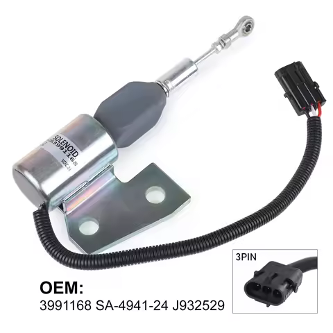 3932530 24V Engine Shut Off Solenoid SA-4756-24 For Cummins 4BT, 6BT5.9 Excavator For Hyundai R220-5